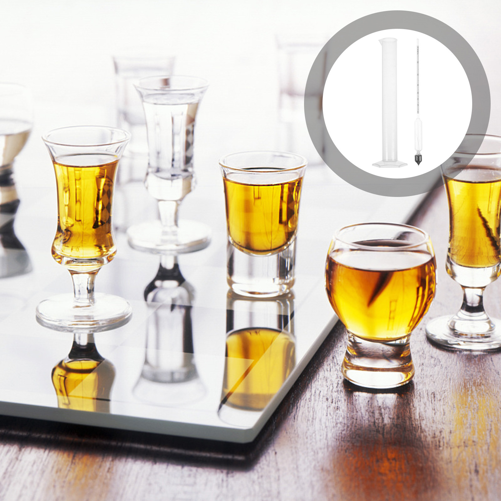 Wine Beer Cider - 1Set Professional Alcohol Meter Glass Hydrometer