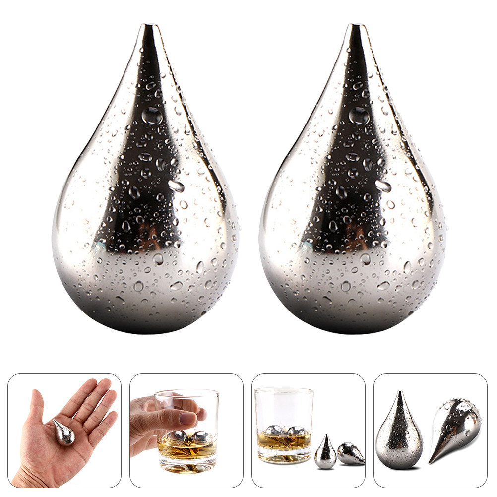 Wine Beer Spirit - 2Pcs Food Grade Stainless Steel Ice
