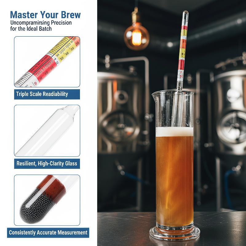 Wine Beer Cider - 1Pcs 3 Scale Hydrometer For Wine