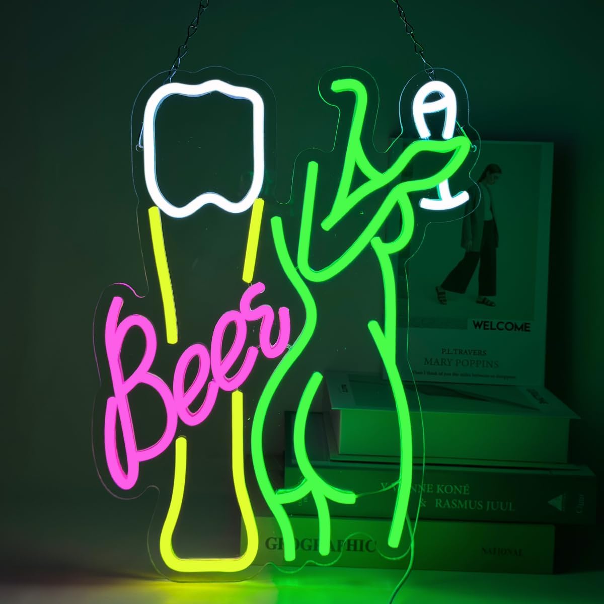Wine In Beer Store - Beer Neon Sign Women's Body Neon