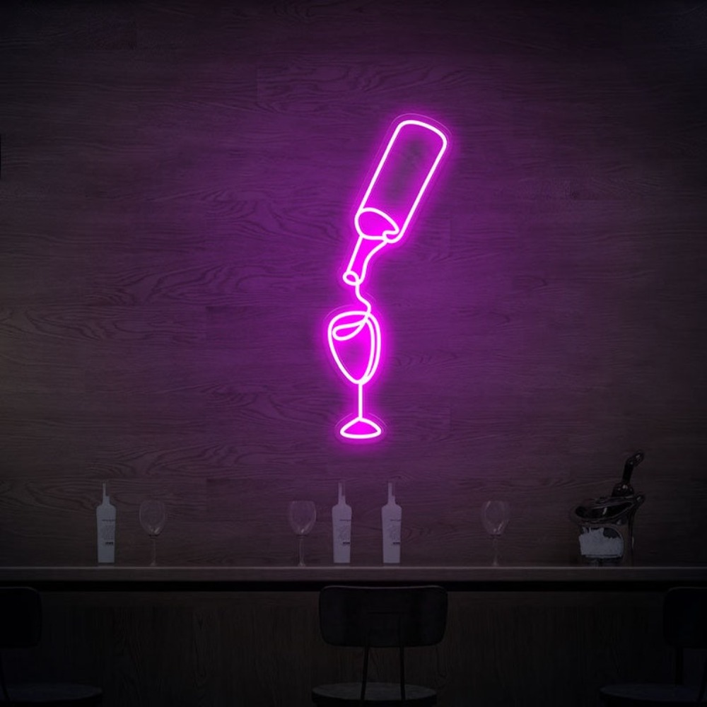 Wine Led Neon Sign lights USB  - Wine In Beer Store recension och pris