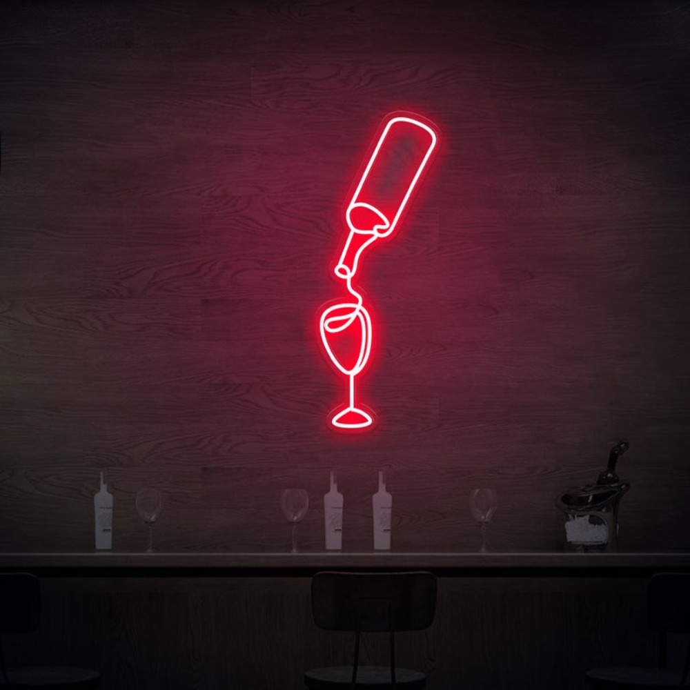 Wine Led Neon Sign lights USB  - Wine In Beer Store recension och pris