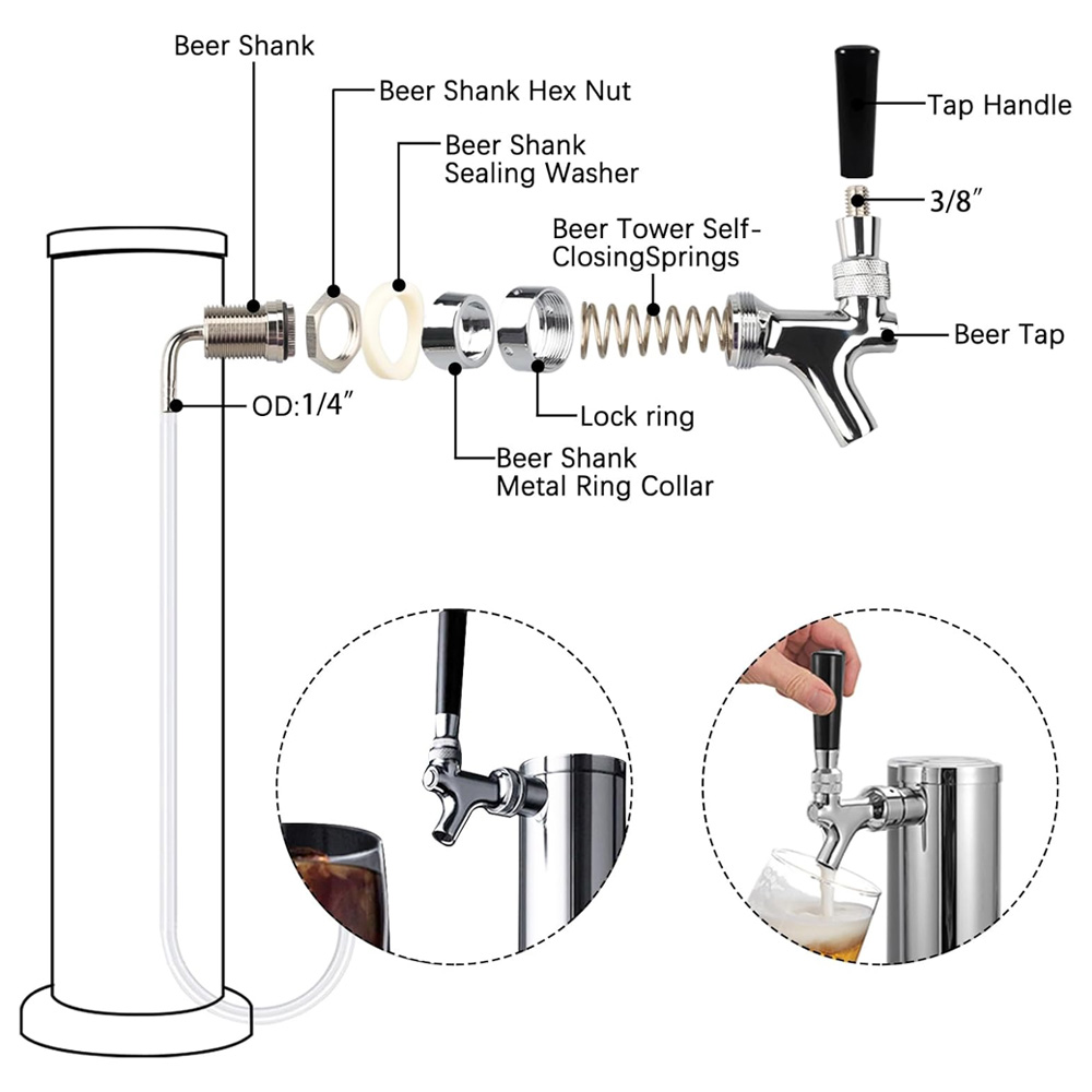 Draft Beer Faucet, Chrome Plat - Wine Beers recension och pris