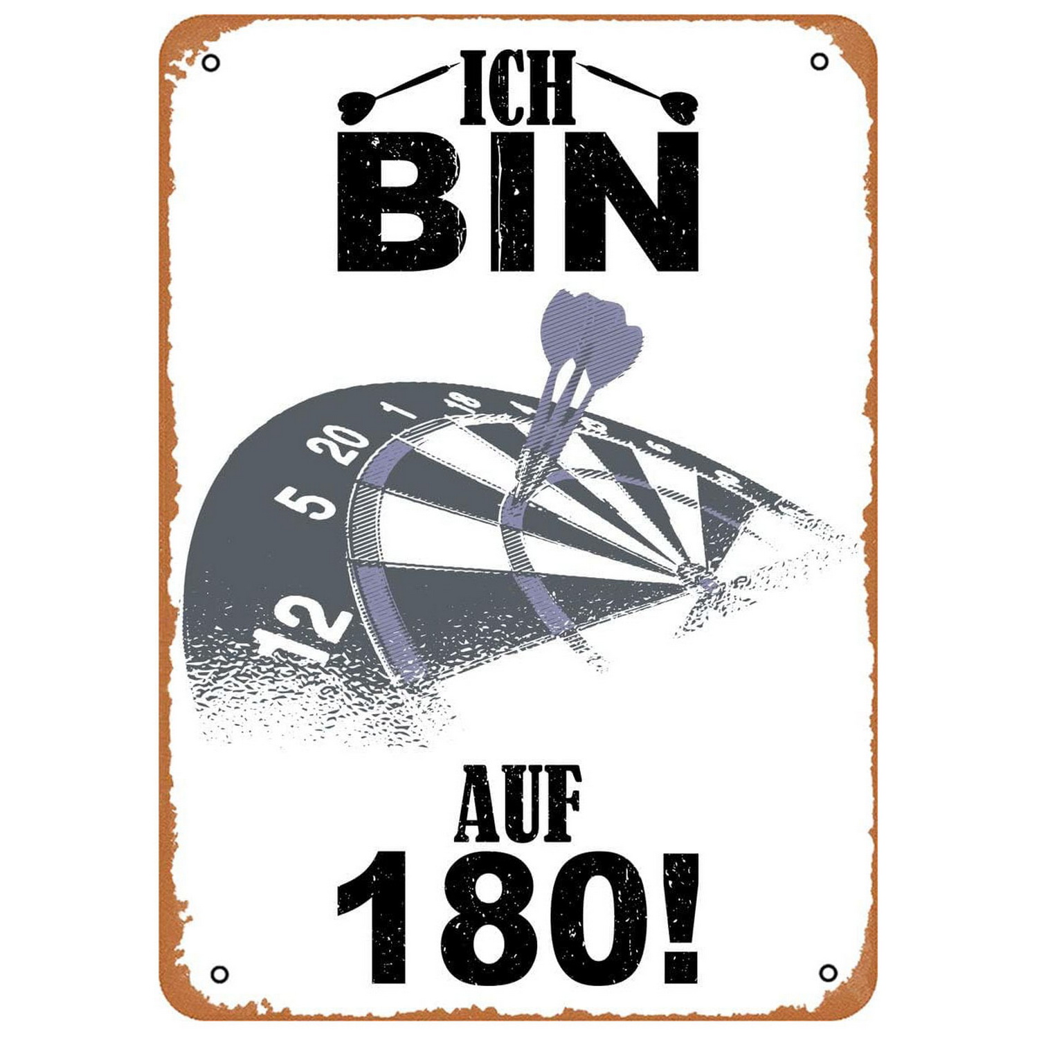 Vintage Darts & Beer Tin Sign, - Wine Tag Label recension och pris