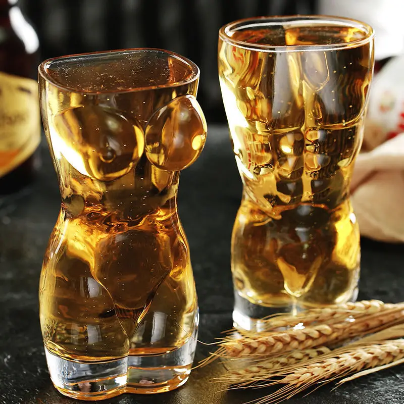 Creative Beer Glasses Body Art - Wine Beer Mix Drink recension och pris