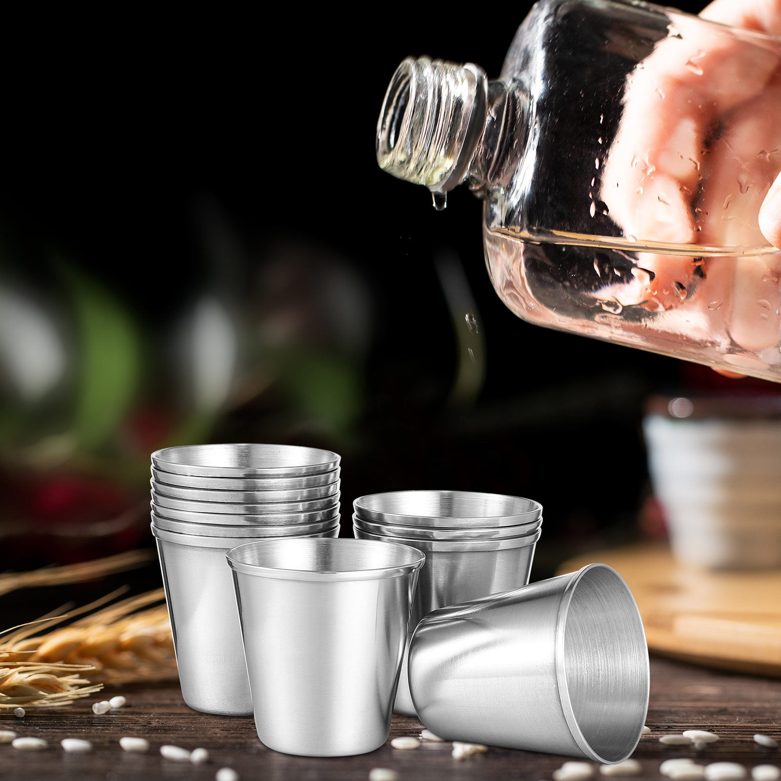 12Pcs Stainless Steel Drinking - Wine Beer Spirit recension och pris
