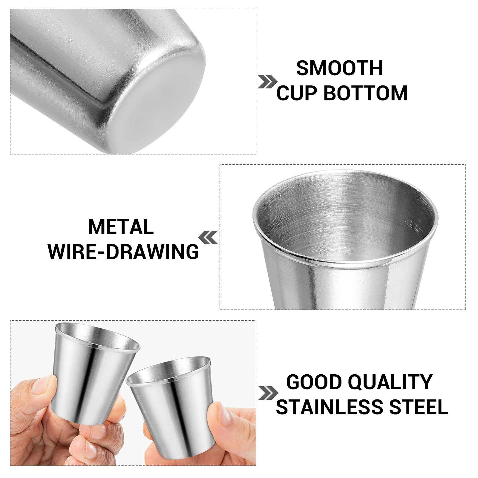 12Pcs Stainless Steel Drinking - Wine Beer Spirit recension och pris