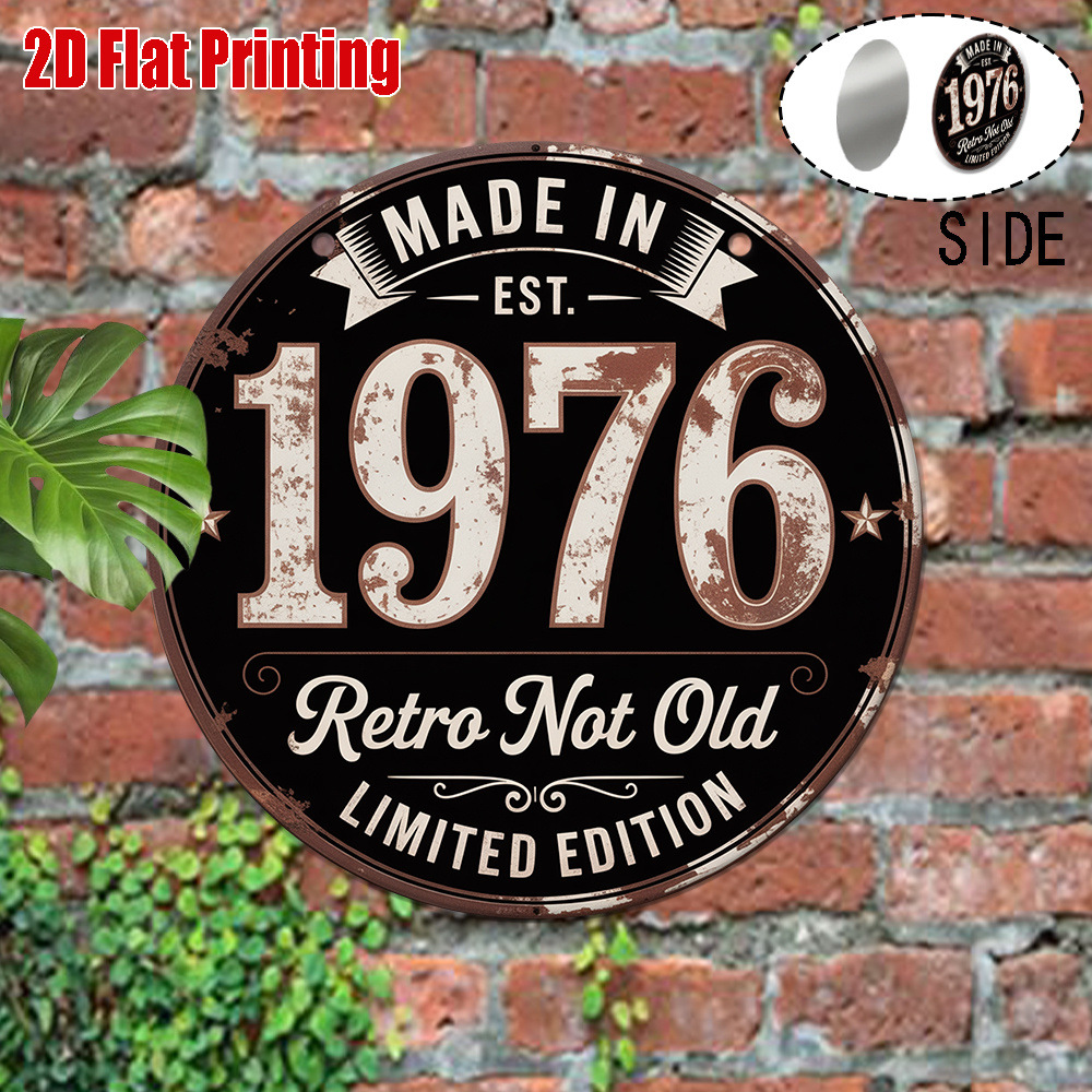 2D Flat, 1pc 1976 Vintage Meta - Wine Tag Label recension och pris