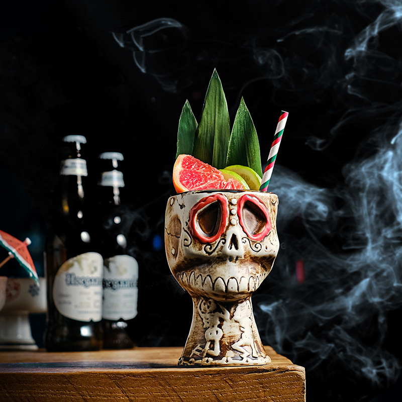 Halloween Skull Ceramic Mug -  - Wine Beer Mix Drink recension och pris