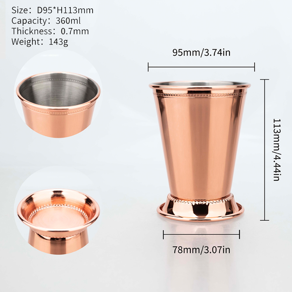 4pcs Elegant Rose Gold Stainle - Wine Beer Mix Drink recension och pris