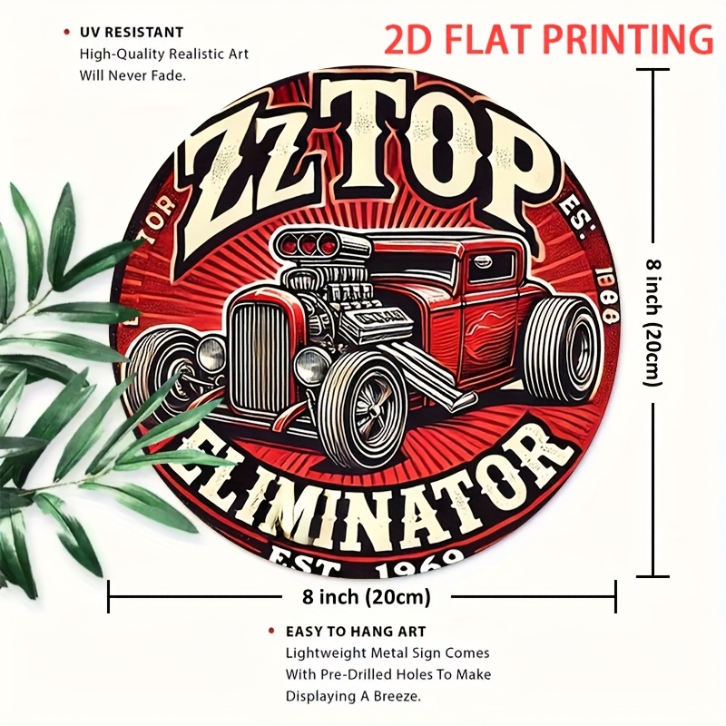 2D Flat, 1pc ZZ Top Eliminator - Wine Tag Label recension och pris