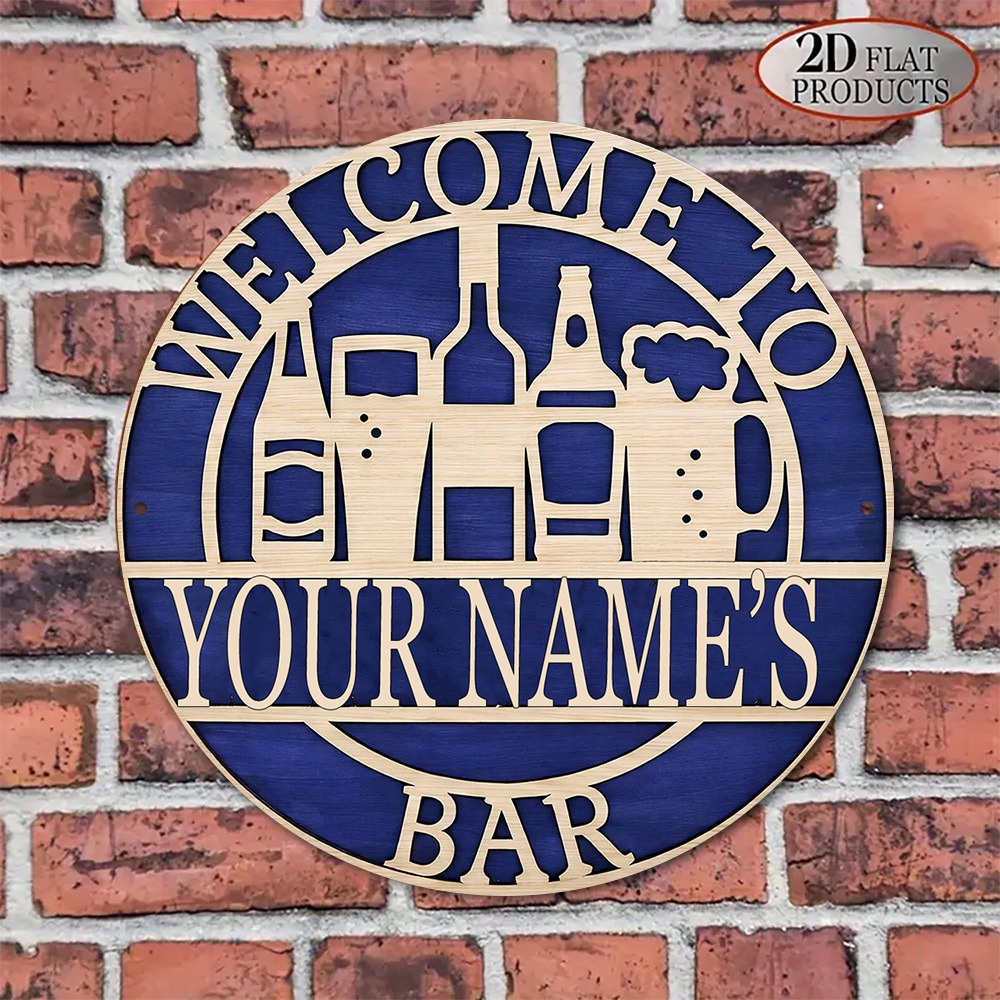 [2D Flat] 1pc Custom Name Holl - Wine With Beer Name recension och pris