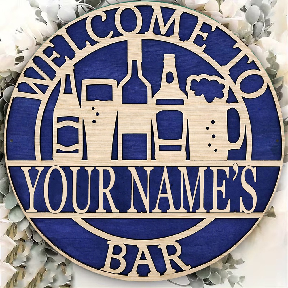 [2D Flat] 1pc Custom Name Holl - Wine With Beer Name recension och pris