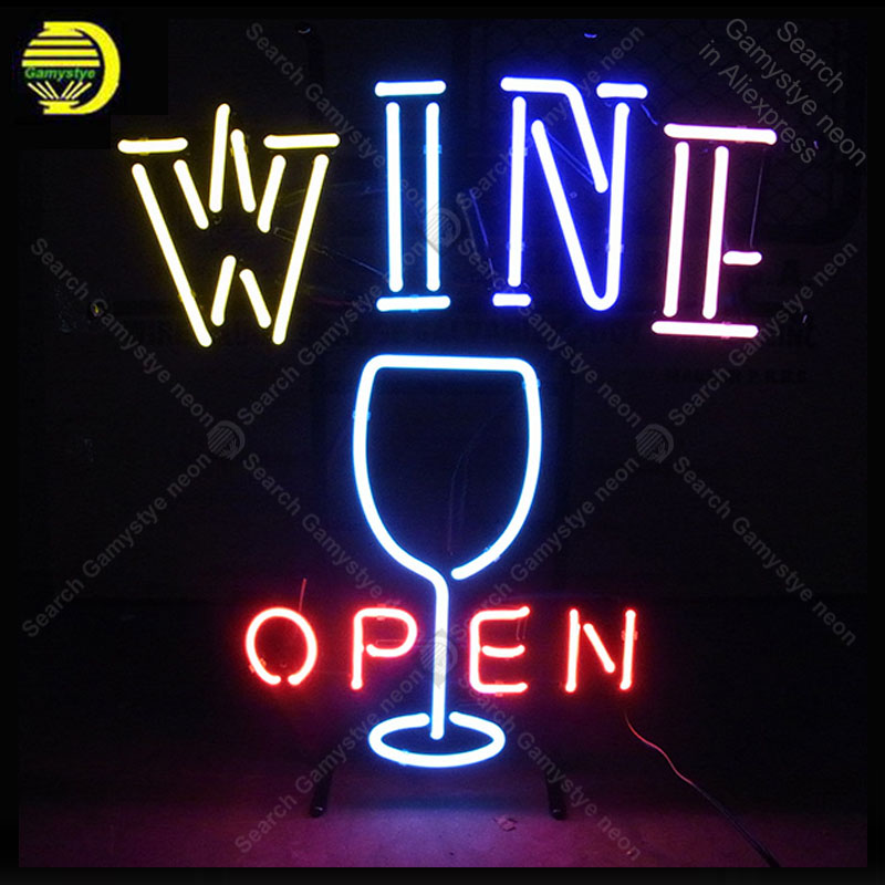 Neon Sign for OPEN WINE and wi - Wine In Beer Store recension och pris