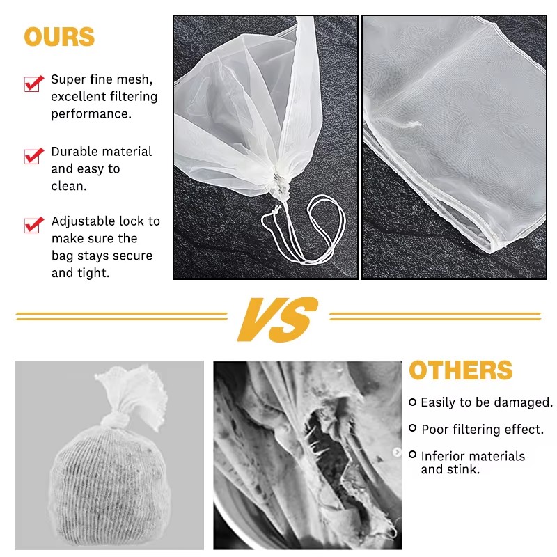 3Pcs Brew Bag 100 Mesh Straini - Wine Beer Cider recension och pris