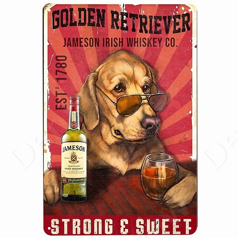 Cats and Wine Vintage Metal Si - Beer Wine Gin recension och pris