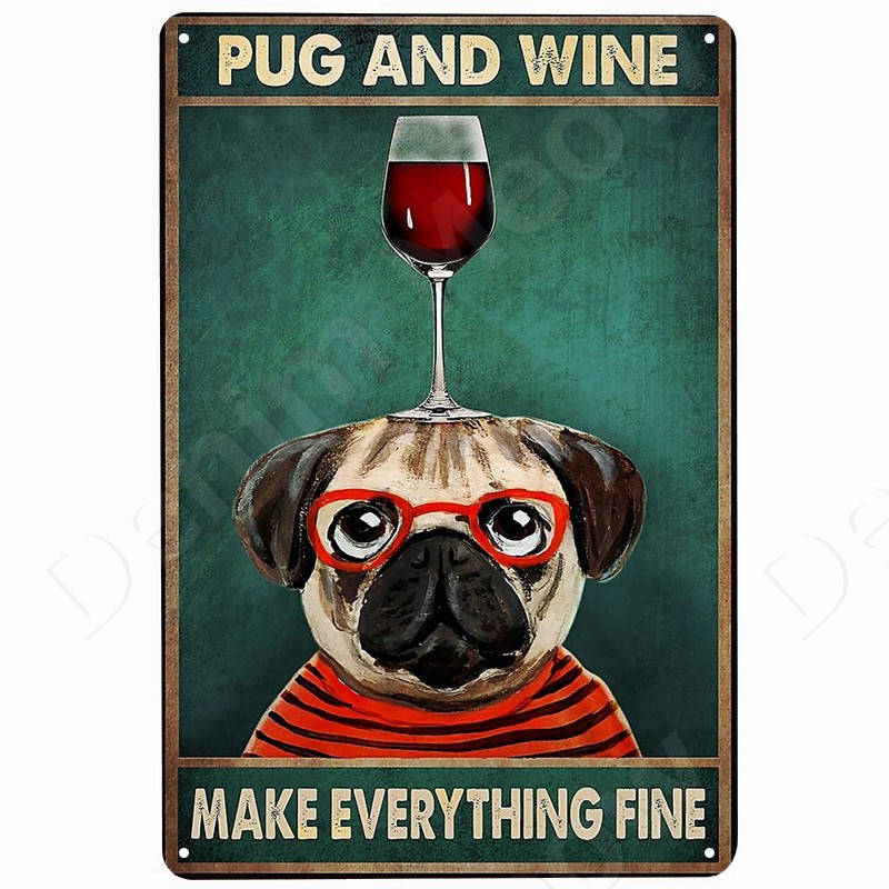 Cats and Wine Vintage Metal Si - Beer Wine Gin recension och pris