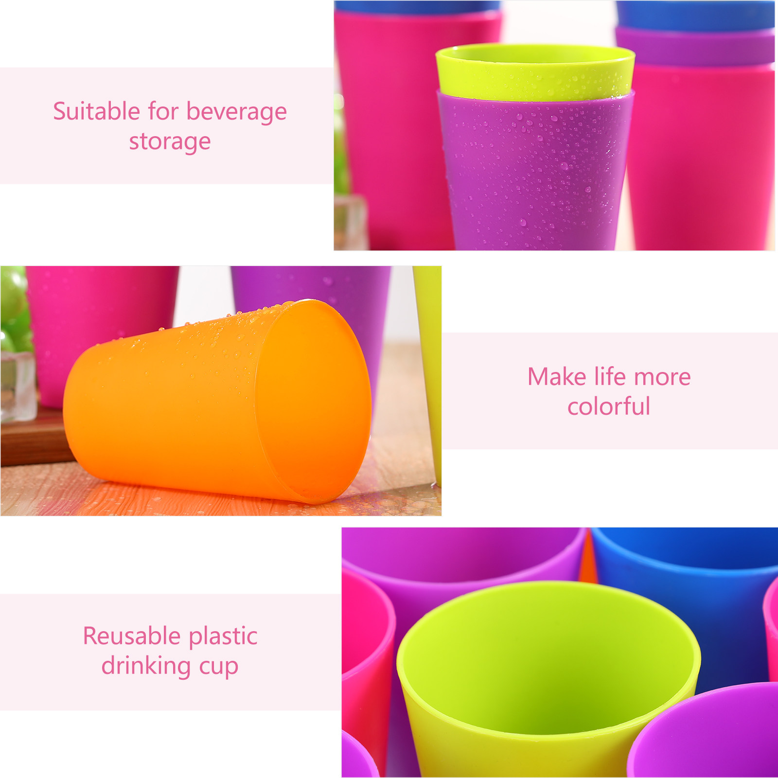 15Pcs Mixed Color Plastic Drin - Wine Beer Mix Drink recension och pris