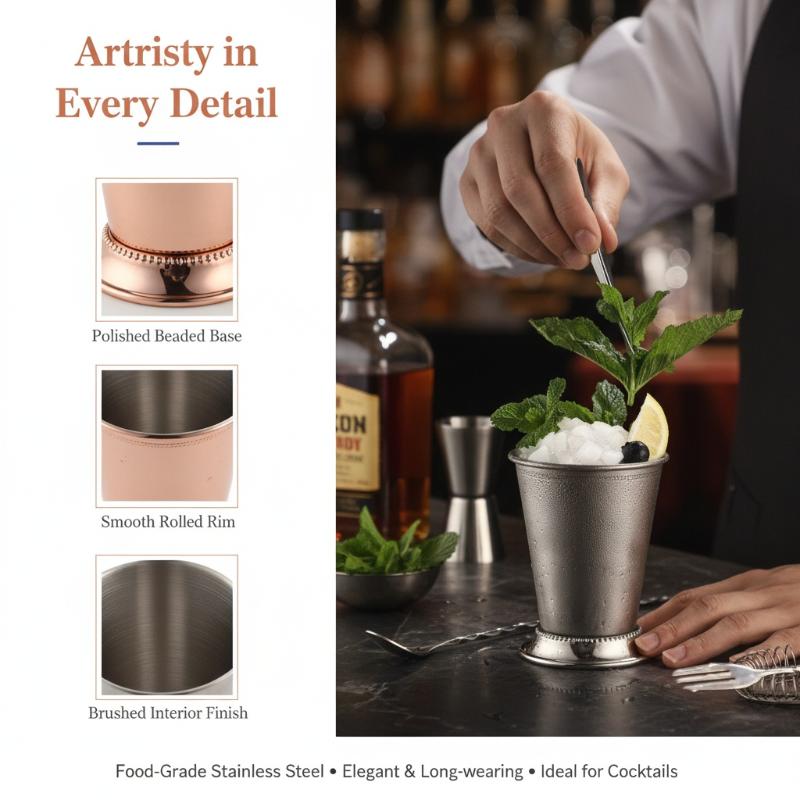 Stainless Steel Mint Julep Mug - Wine Beer Mix Drink recension och pris
