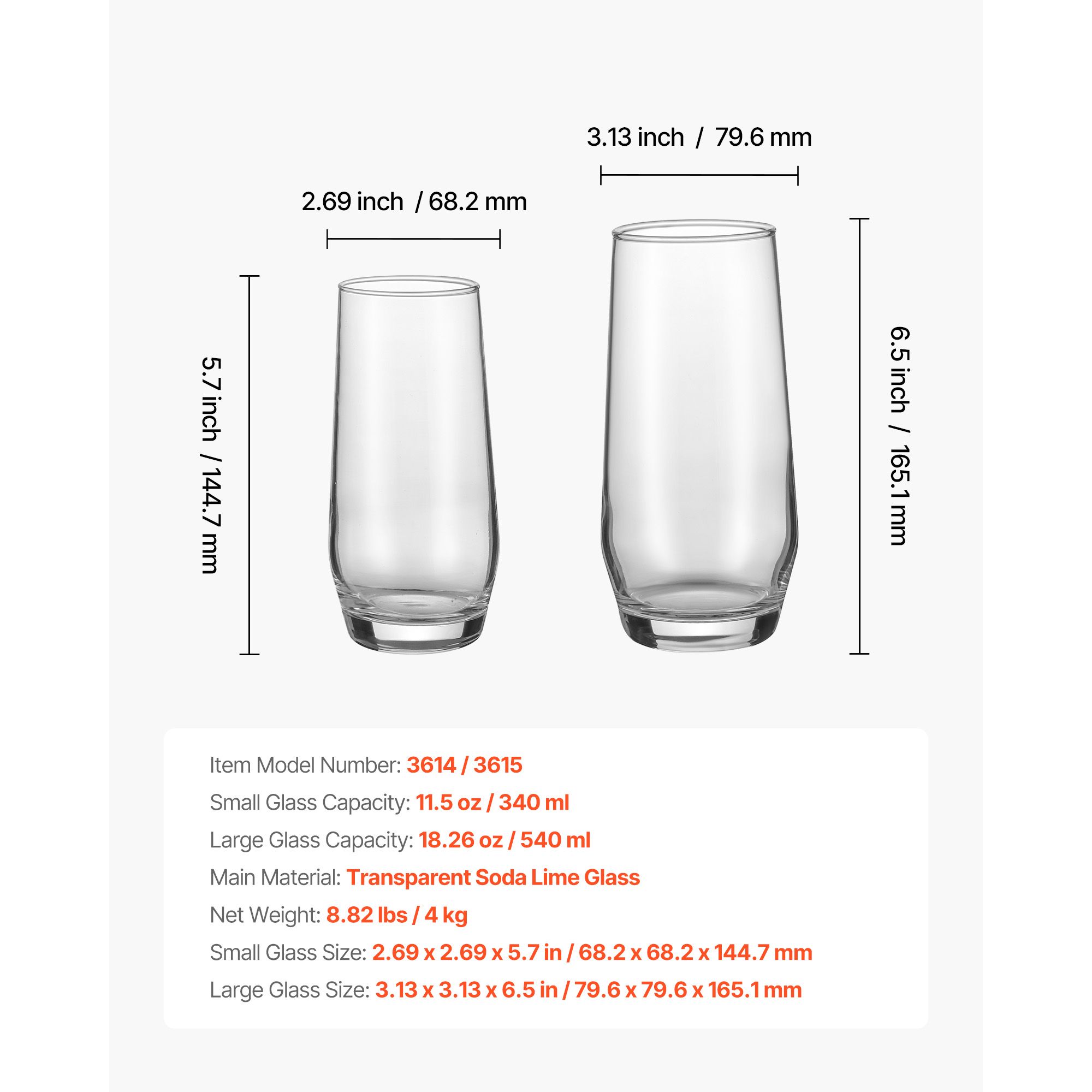 Drinking Glasses Set, 16-Piece - Wine Beer Mix Drink recension och pris