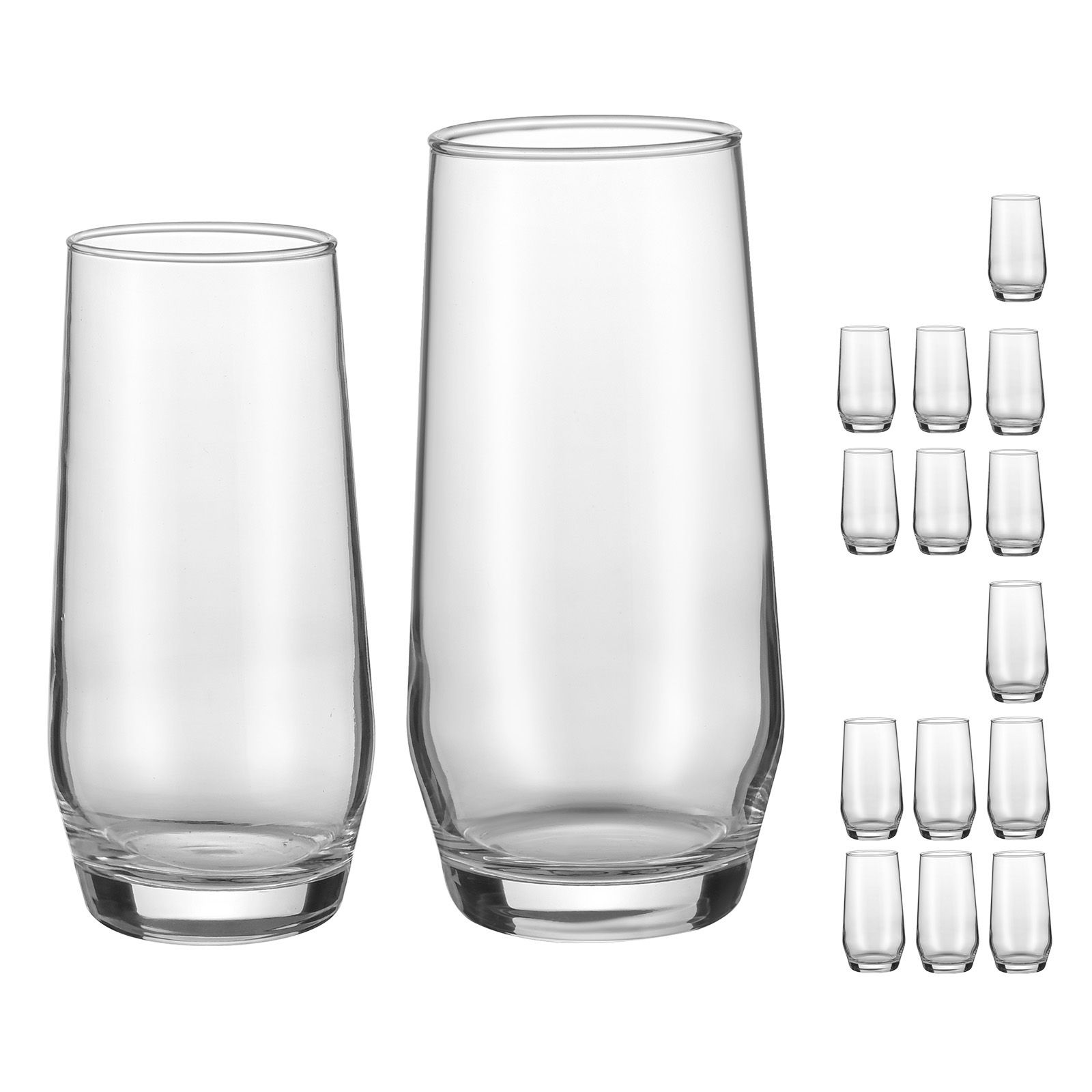 Drinking Glasses Set, 16-Piece - Wine Beer Mix Drink recension och pris