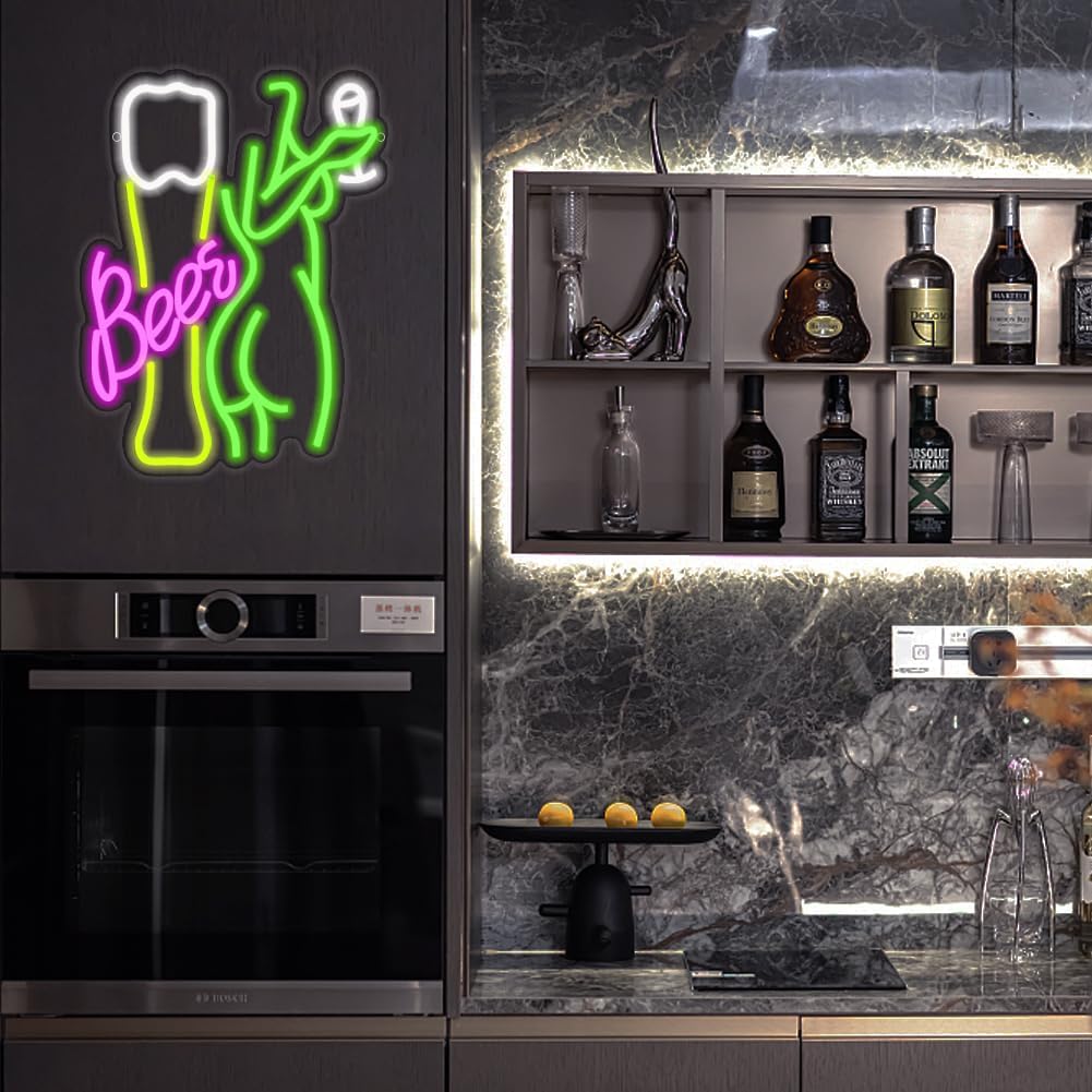 Beer Neon Sign Women's Body Ne - Wine In Beer Store recension och pris