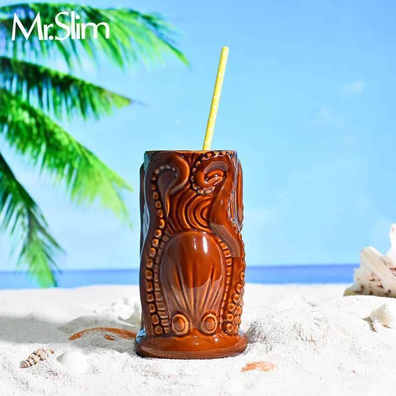 TIKI Bar Cocktail Cup Hawaii T - Wine Beer Mix Drink recension och pris